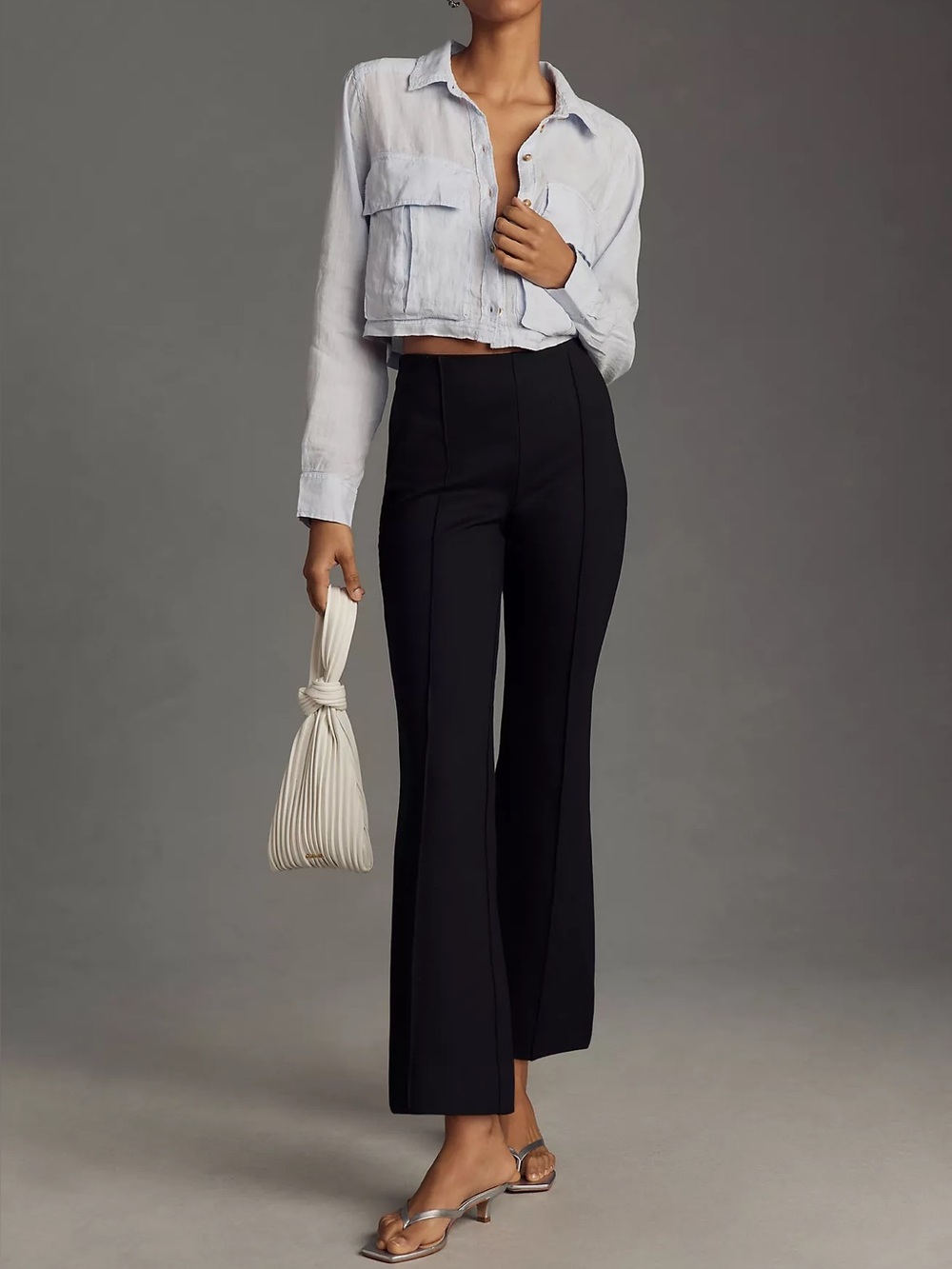 NWT The Margot Kick-Flare Cropped Pants by Maeve Anthropologie - SIZE S